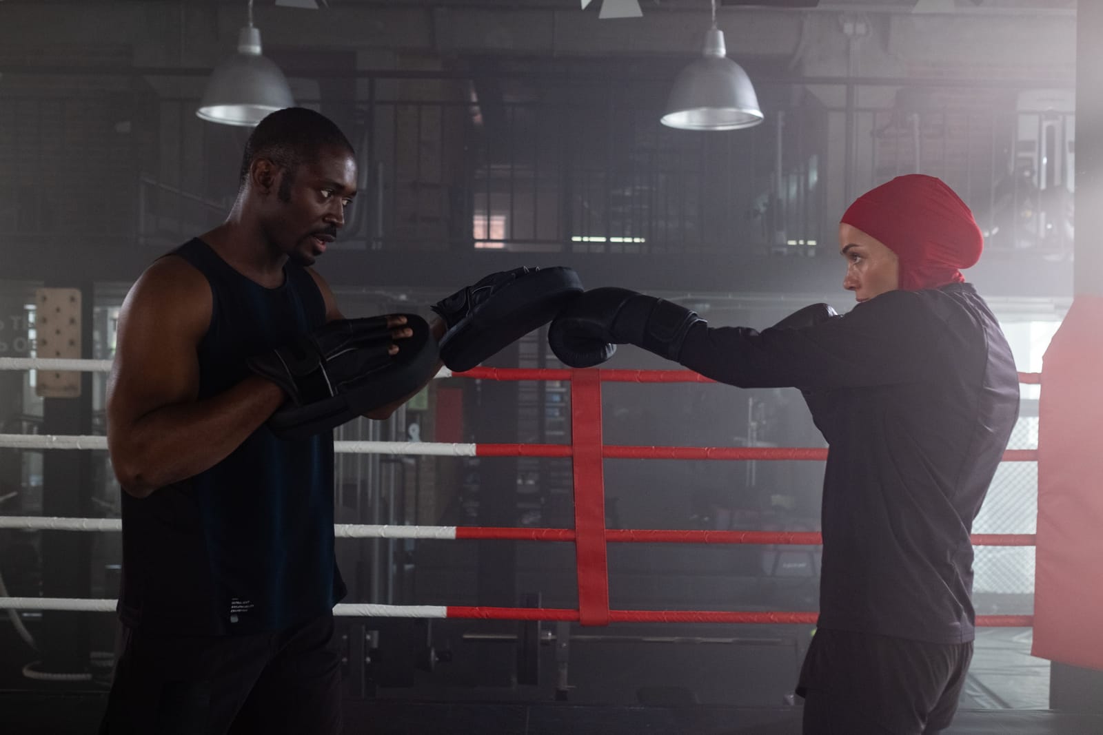 Boxers train in a gym, in this illustrative stock photo. It does not show Ella Demesi or her gym in Kibera, but represents the sport she competes in.