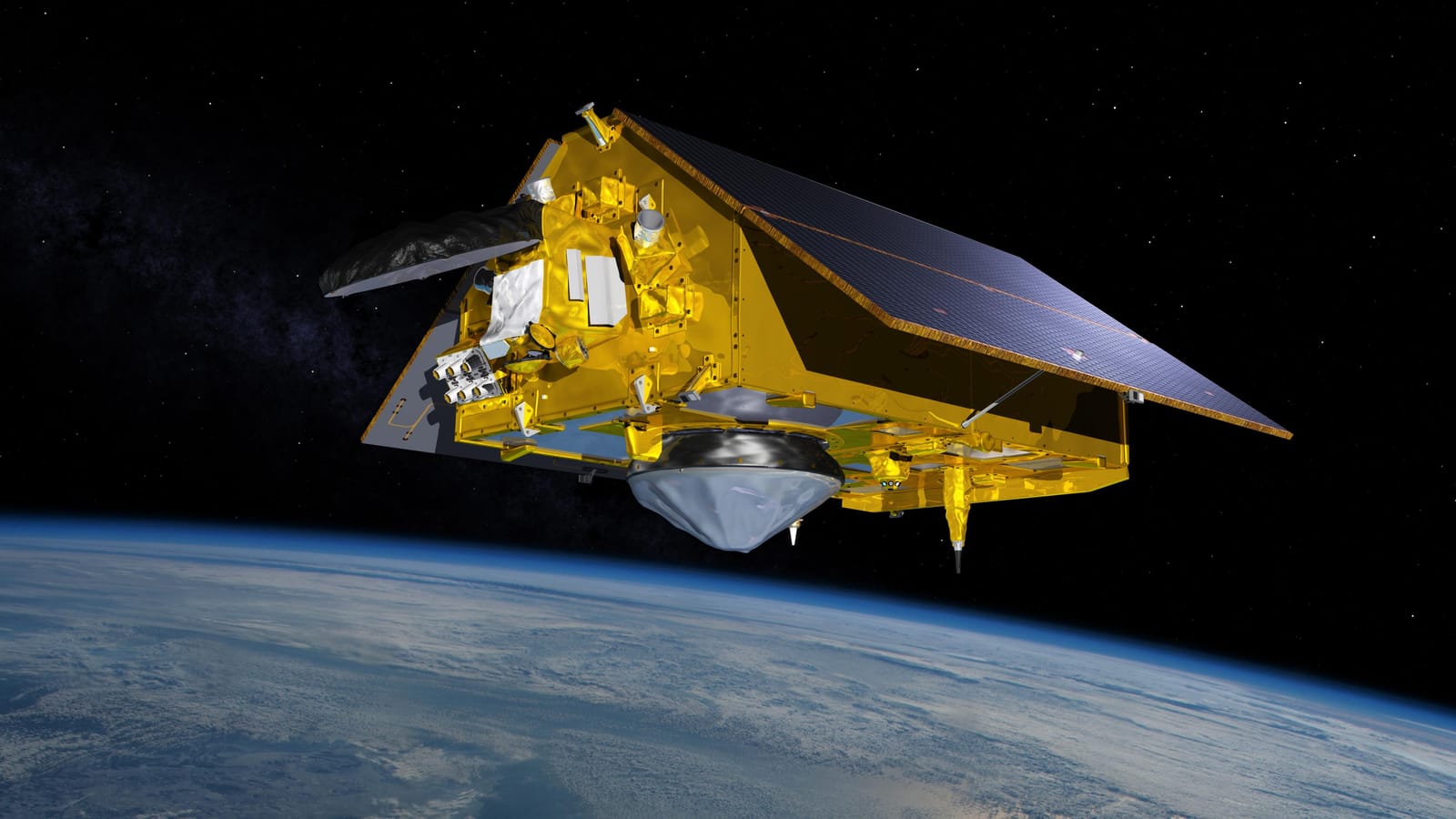 Illustration of an Earth-observation satellite in orbit (NASA's Sentinel-6 Michael Freilich). Illustrative file image; the spacecraft is not connected to Satlyt.