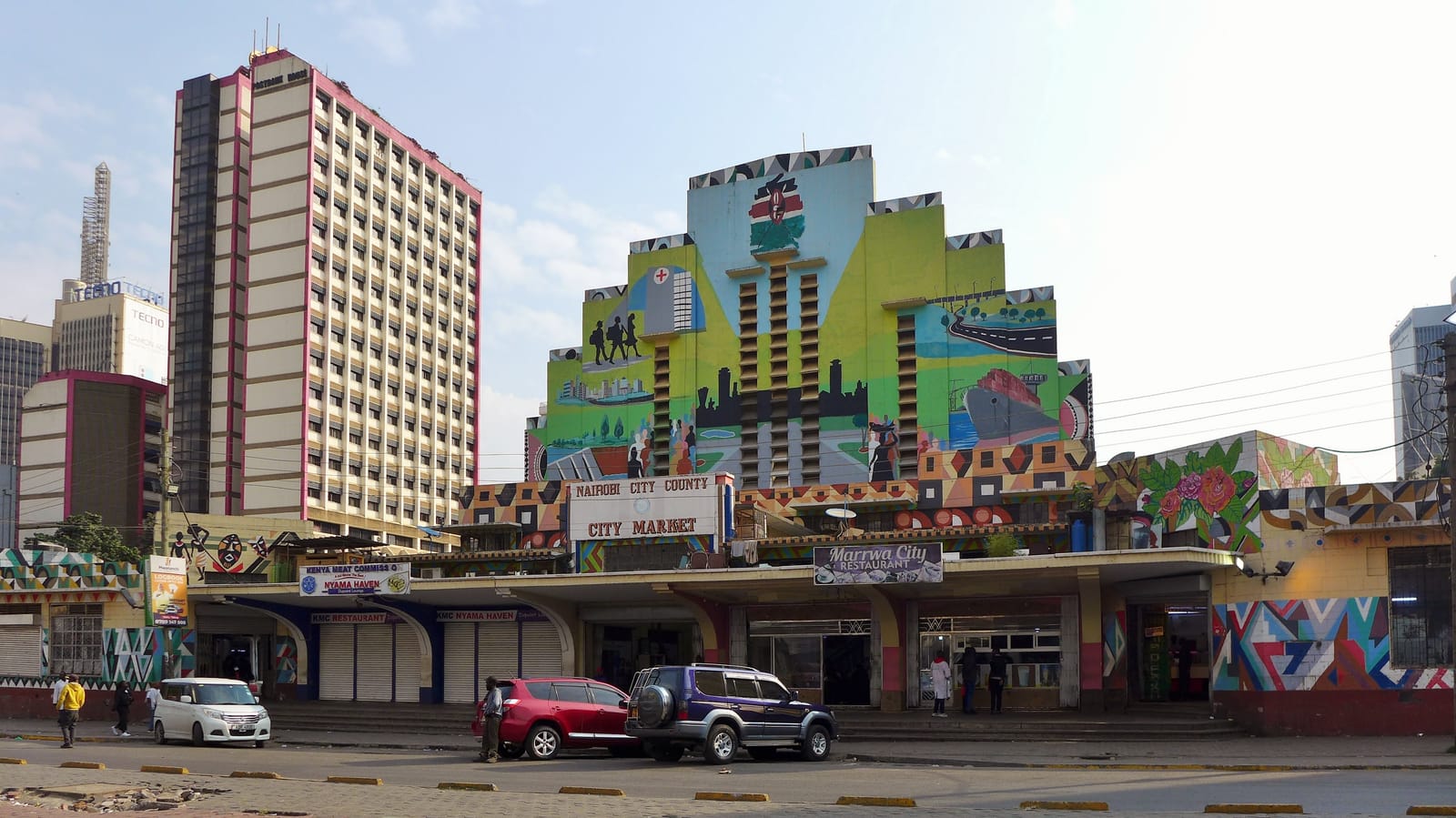 内罗毕城市市场(Nairobi City Market)的蔬果摊位,资料图,与本次通胀数据公布的具体日期无关。
